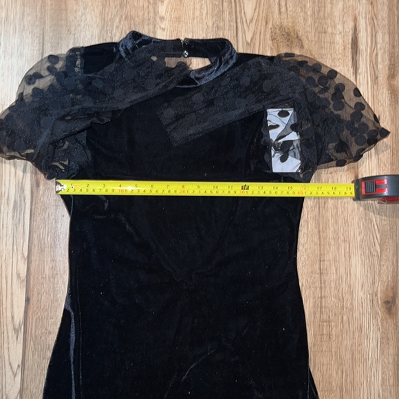 NEW! HP 🥳🥳🥳Zara Velvet Look Long Sleeve Dress with Polka Dot Detail - Picture 9 of 11
